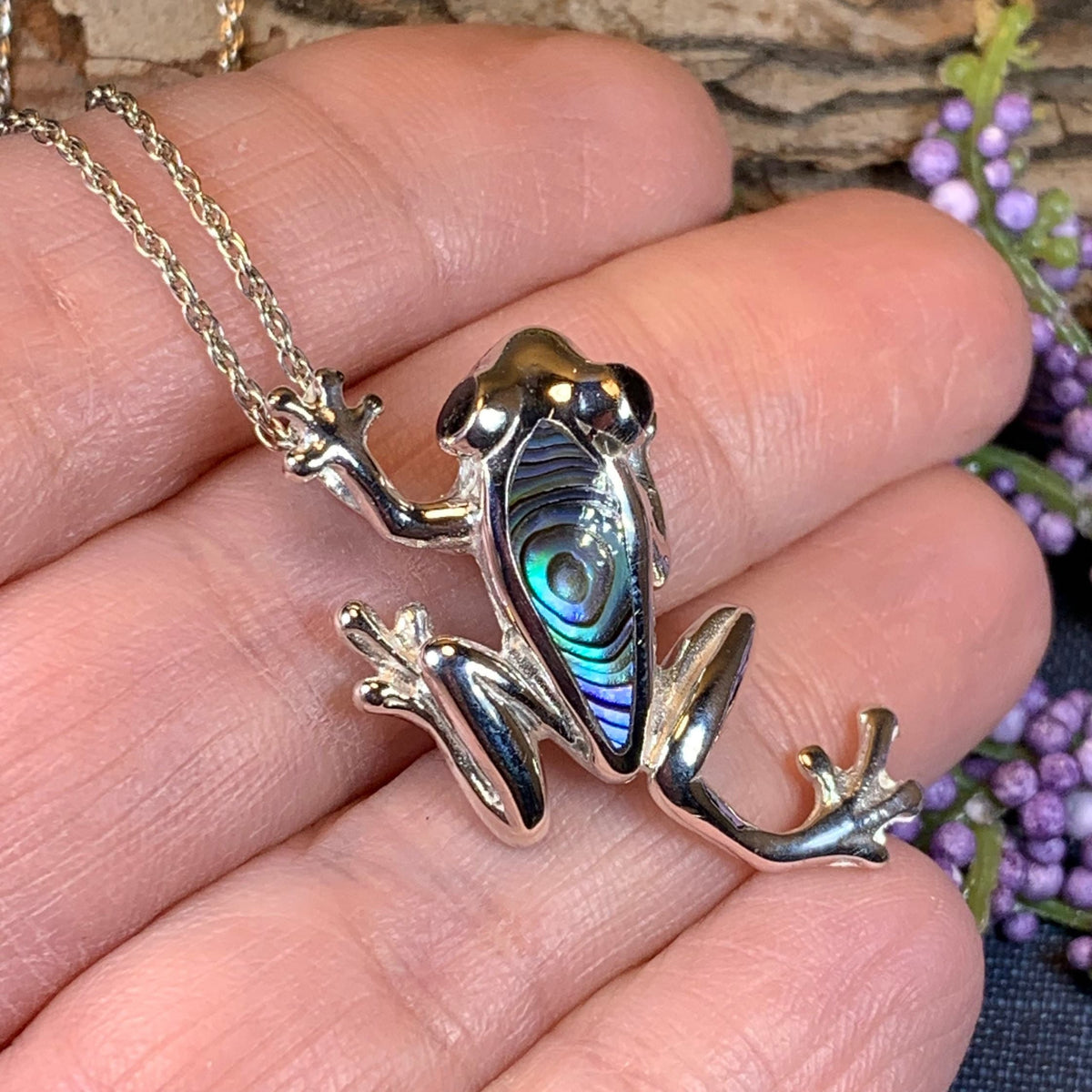 Abalone Frog Necklace – Celtic Crystal Design Jewelry