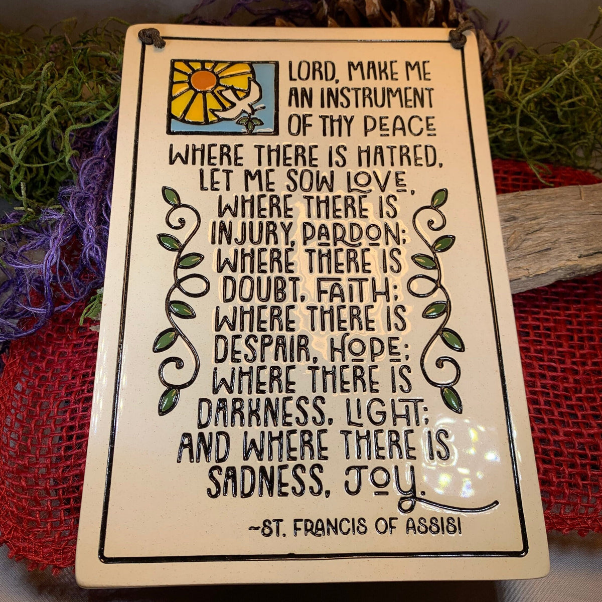 Saint Francis Art Plaque, religious home decor, Catholic saint, Peace and hotsell Good Things