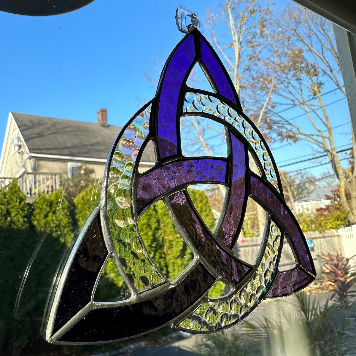 Irish online Celtic Cross Design, Stained Glass Suncatcher, Irish Gifts, Glass Sun Catcher, Sun-Catcher, Irish Decor Irish Gift , 8 x 12