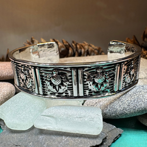 Alba Thistle Cuff Bracelet