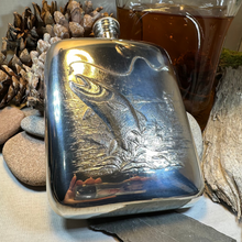 Load image into Gallery viewer, Fishing Pewter Hip Flask
