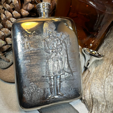 Load image into Gallery viewer, Bagpiper Pewter Hip Flask
