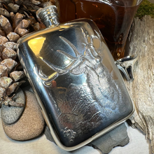 Load image into Gallery viewer, Roaring Stag Pewter Hip Flask
