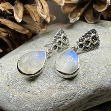 Load image into Gallery viewer, Adamaris Celtic Moonstone Earrings
