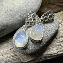 Load image into Gallery viewer, Adamaris Celtic Moonstone Earrings
