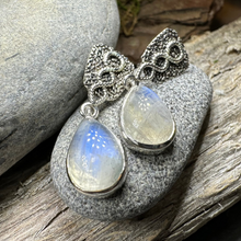 Load image into Gallery viewer, Adamaris Celtic Moonstone Earrings
