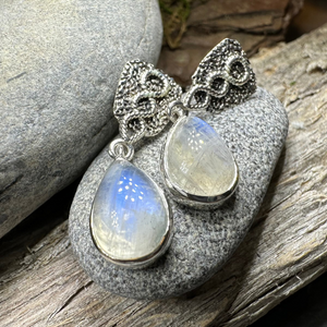 Adamaris Celtic Moonstone Earrings