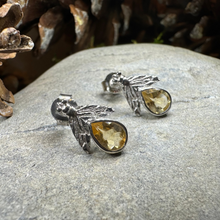 Load image into Gallery viewer, Citrine Bee Earrings
