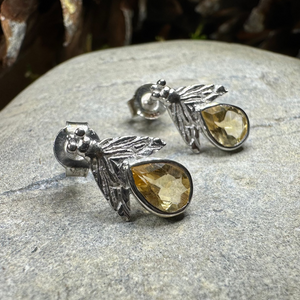 Citrine Bee Earrings