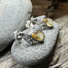 Load image into Gallery viewer, Citrine Bee Earrings
