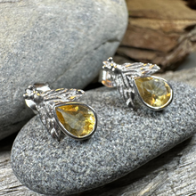 Load image into Gallery viewer, Citrine Bee Earrings
