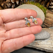 Load image into Gallery viewer, Citrine Bee Earrings
