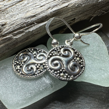 Load image into Gallery viewer, Celtic Triskel Marcasite Earrings
