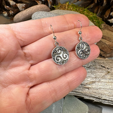 Load image into Gallery viewer, Celtic Triskel Marcasite Earrings
