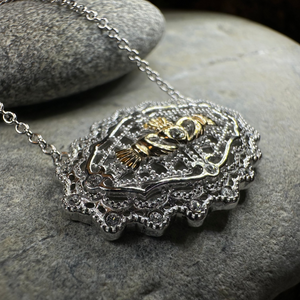 Irish Lace Claddagh Necklace