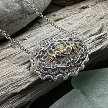 Load image into Gallery viewer, Irish Lace Claddagh Necklace
