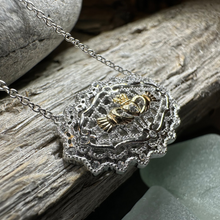 Load image into Gallery viewer, Irish Lace Claddagh Necklace
