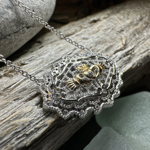 Irish Lace Claddagh Necklace