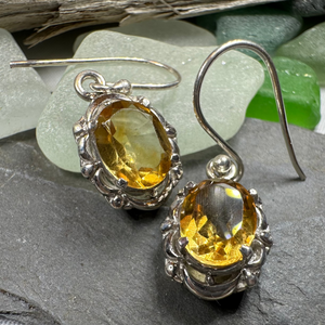 Celtic Citrine Earrings