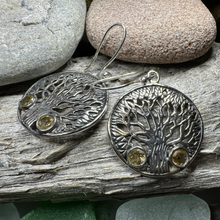 Load image into Gallery viewer, Eden Tree of Life Citrine Earrings
