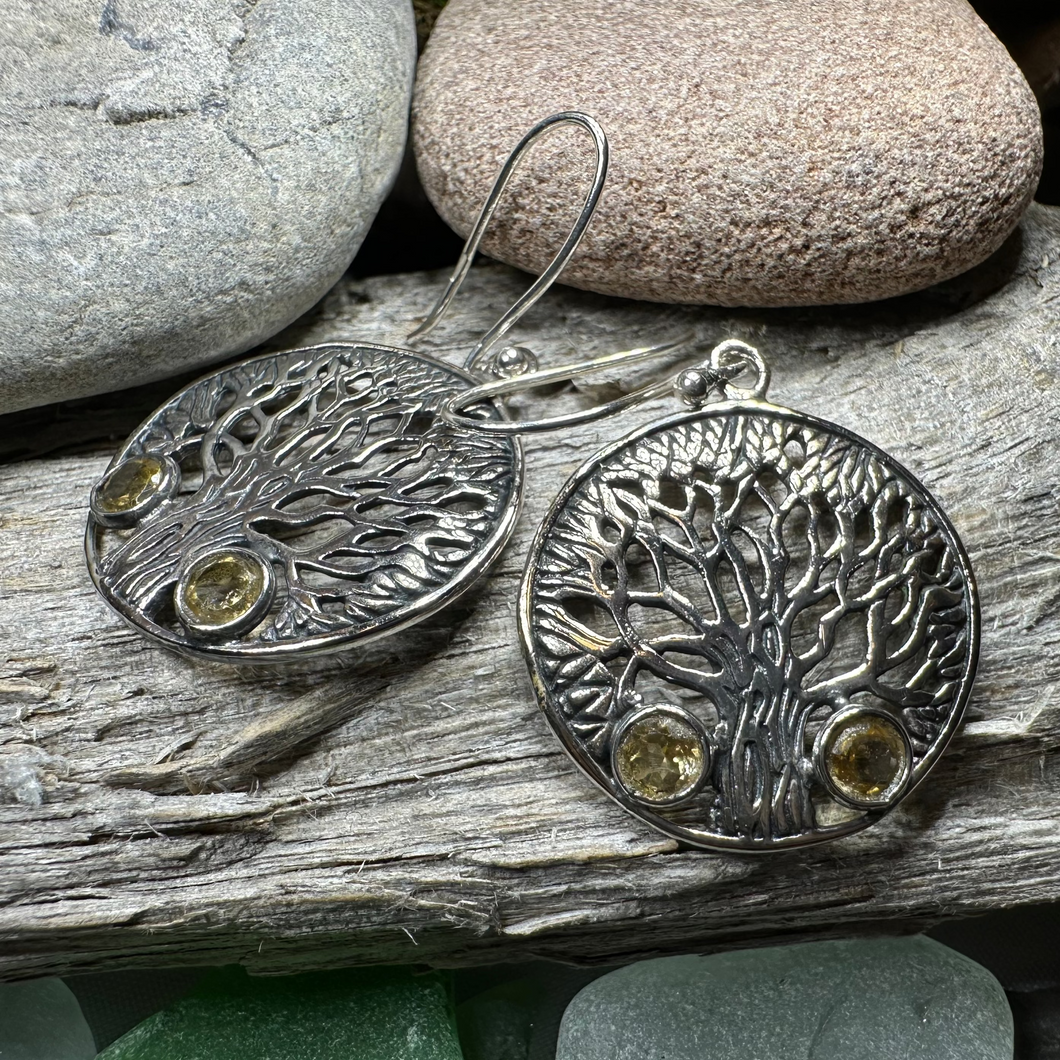 Eden Tree of Life Citrine Earrings