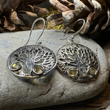 Load image into Gallery viewer, Eden Tree of Life Citrine Earrings
