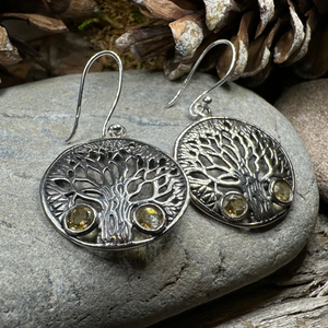 Eden Tree of Life Citrine Earrings