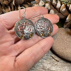 Eden Tree of Life Citrine Earrings