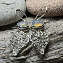 Load image into Gallery viewer, Celtic Leaf Opal Earrings
