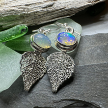 Load image into Gallery viewer, Celtic Leaf Opal Earrings
