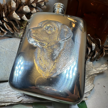 Load image into Gallery viewer, Faithful Friend Labrador Retriever Pewter Hip Flask
