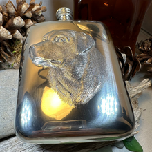 Load image into Gallery viewer, Faithful Friend Labrador Retriever Pewter Hip Flask
