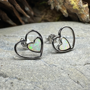 Double Heart Stud Earrings