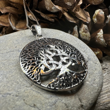 Load image into Gallery viewer, Tree of Life Triquetra Necklace
