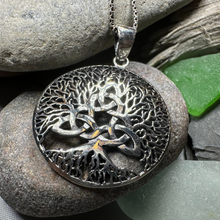 Load image into Gallery viewer, Tree of Life Triquetra Necklace
