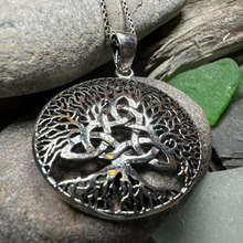 Load image into Gallery viewer, Tree of Life Triquetra Necklace
