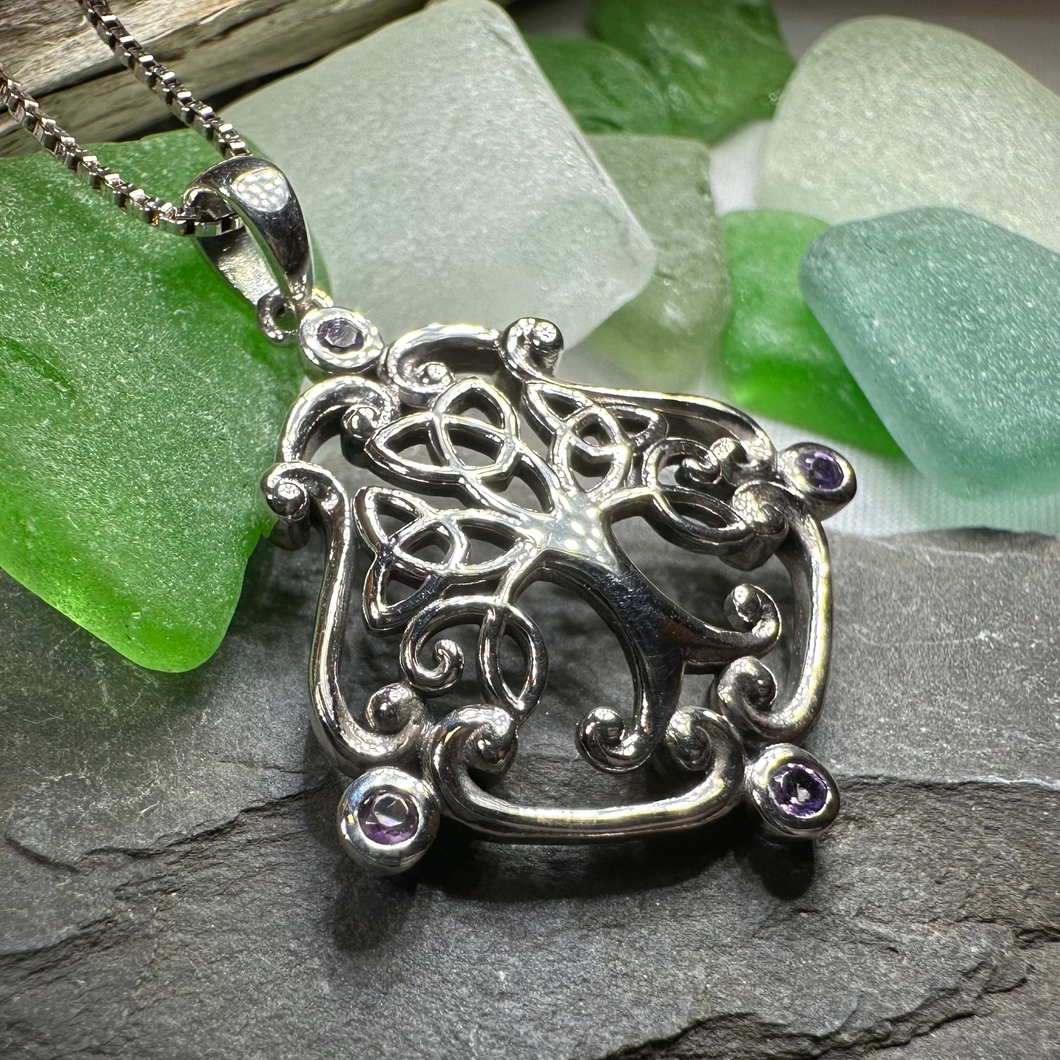 Amethyst Tree of Life Necklace