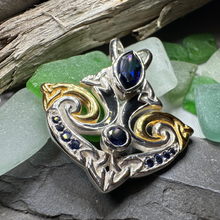 Load image into Gallery viewer, Celtic Triquetra Gemstone Necklace
