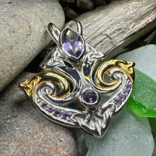 Load image into Gallery viewer, Celtic Triquetra Gemstone Necklace
