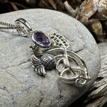 Load image into Gallery viewer, Mirren Amethyst Thistle Necklace
