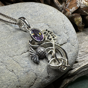 Mirren Amethyst Thistle Necklace