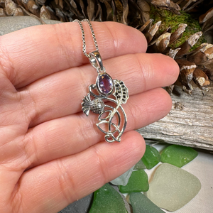 Mirren Amethyst Thistle Necklace