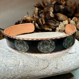 Mystical Celtic Spiral Copper Cuff Bracelet