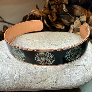 Mystical Celtic Spiral Copper Cuff Bracelet