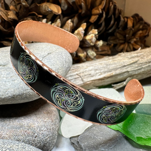 Mystical Celtic Spiral Copper Cuff Bracelet