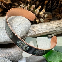 Load image into Gallery viewer, Mystical Celtic Spiral Copper Cuff Bracelet
