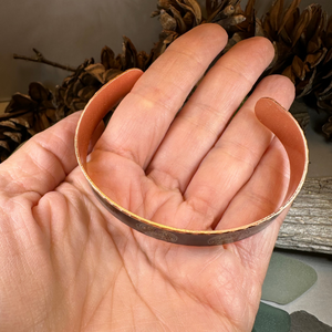 Mystical Celtic Spiral Copper Cuff Bracelet