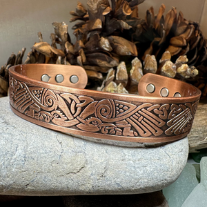 Celtic Birds Copper Cuff Bracelet