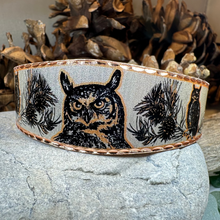 Load image into Gallery viewer, Mystical Owl Copper Cuff Bracelet
