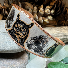 Load image into Gallery viewer, Mystical Owl Copper Cuff Bracelet
